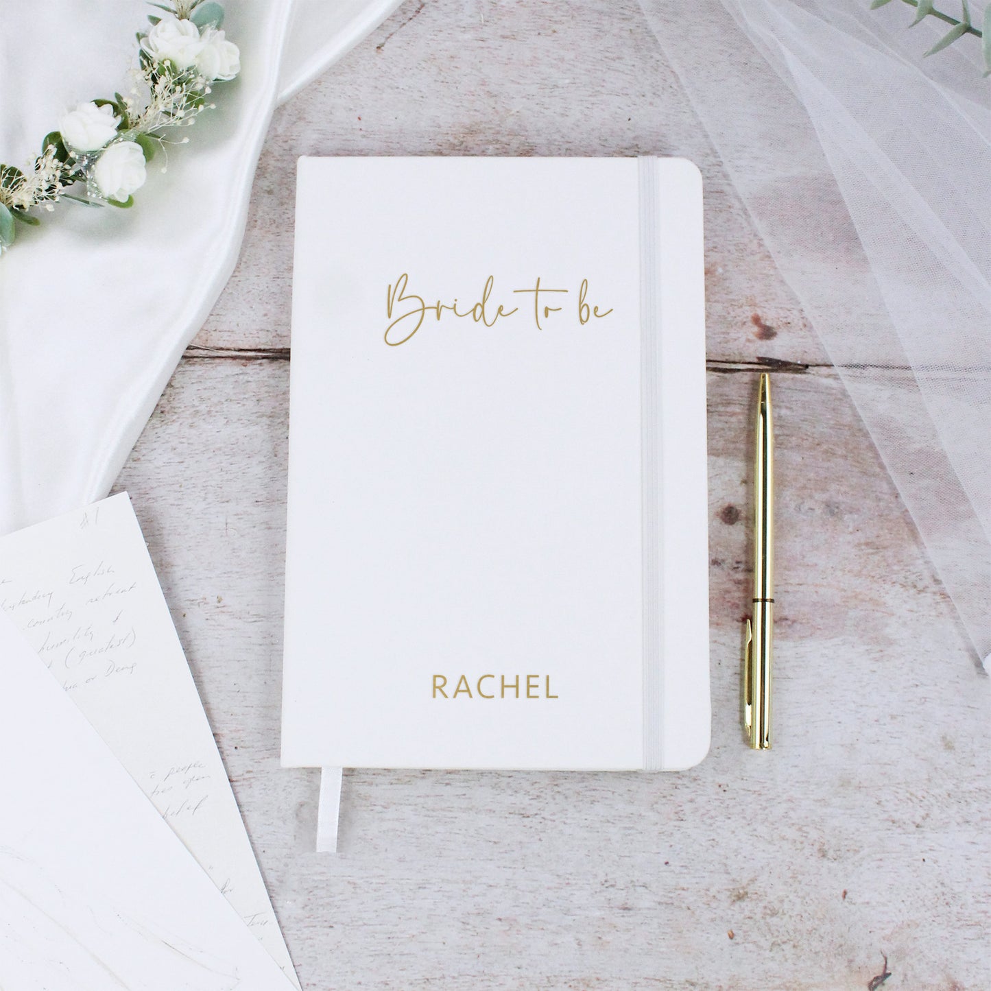 Personalised Bride to Be A5 Lined Wedding Planner