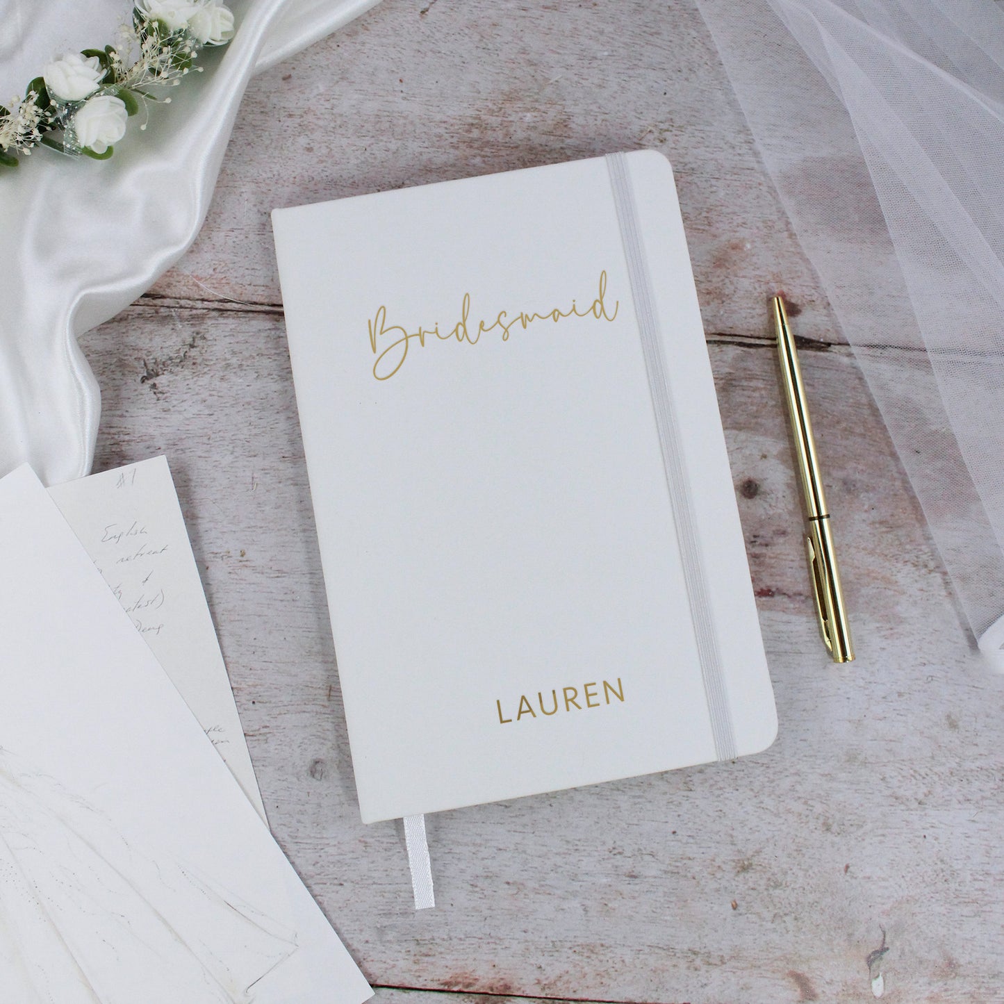 Personalised Bride to Be A5 Lined Wedding Planner