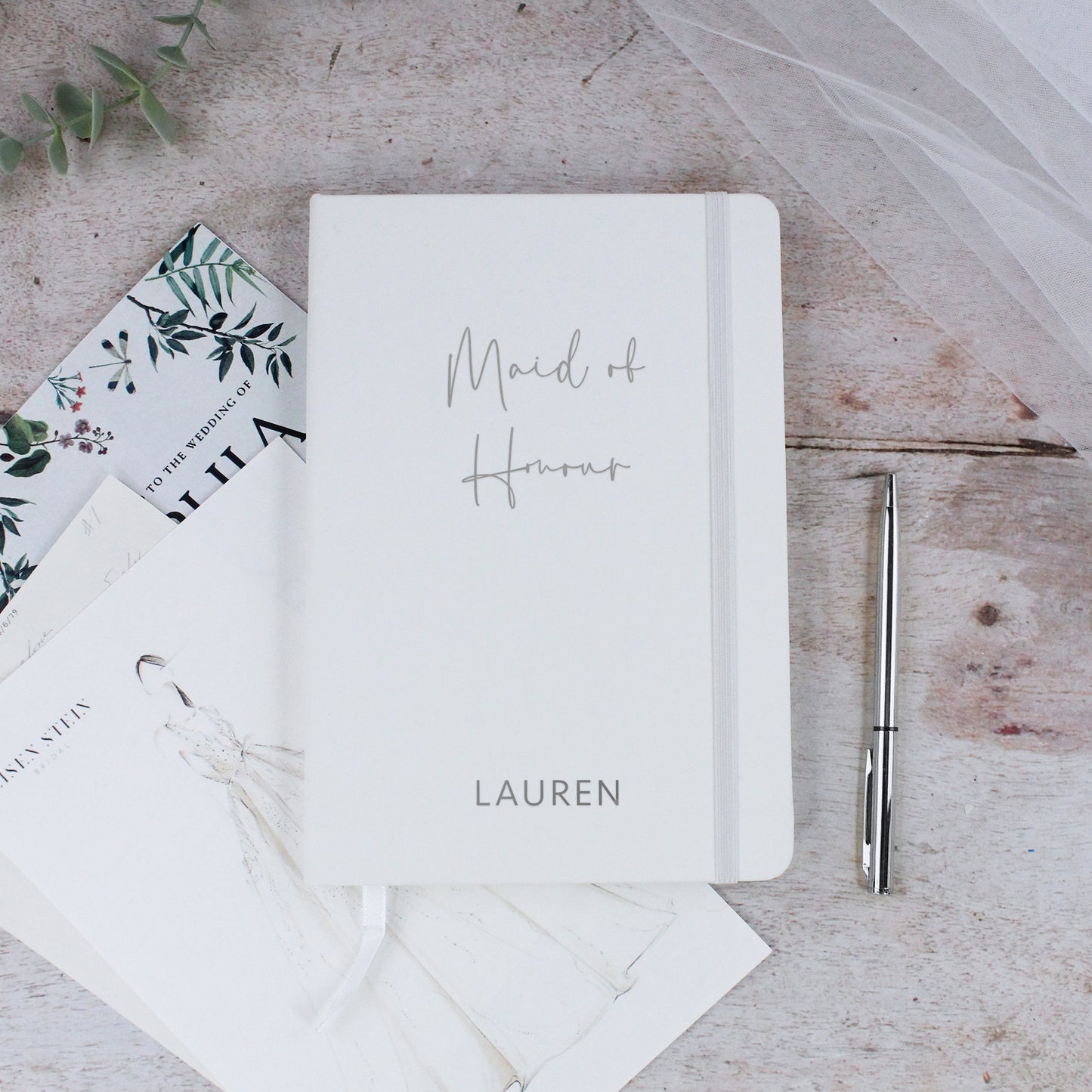 Personalised Bride to Be A5 Lined Wedding Planner