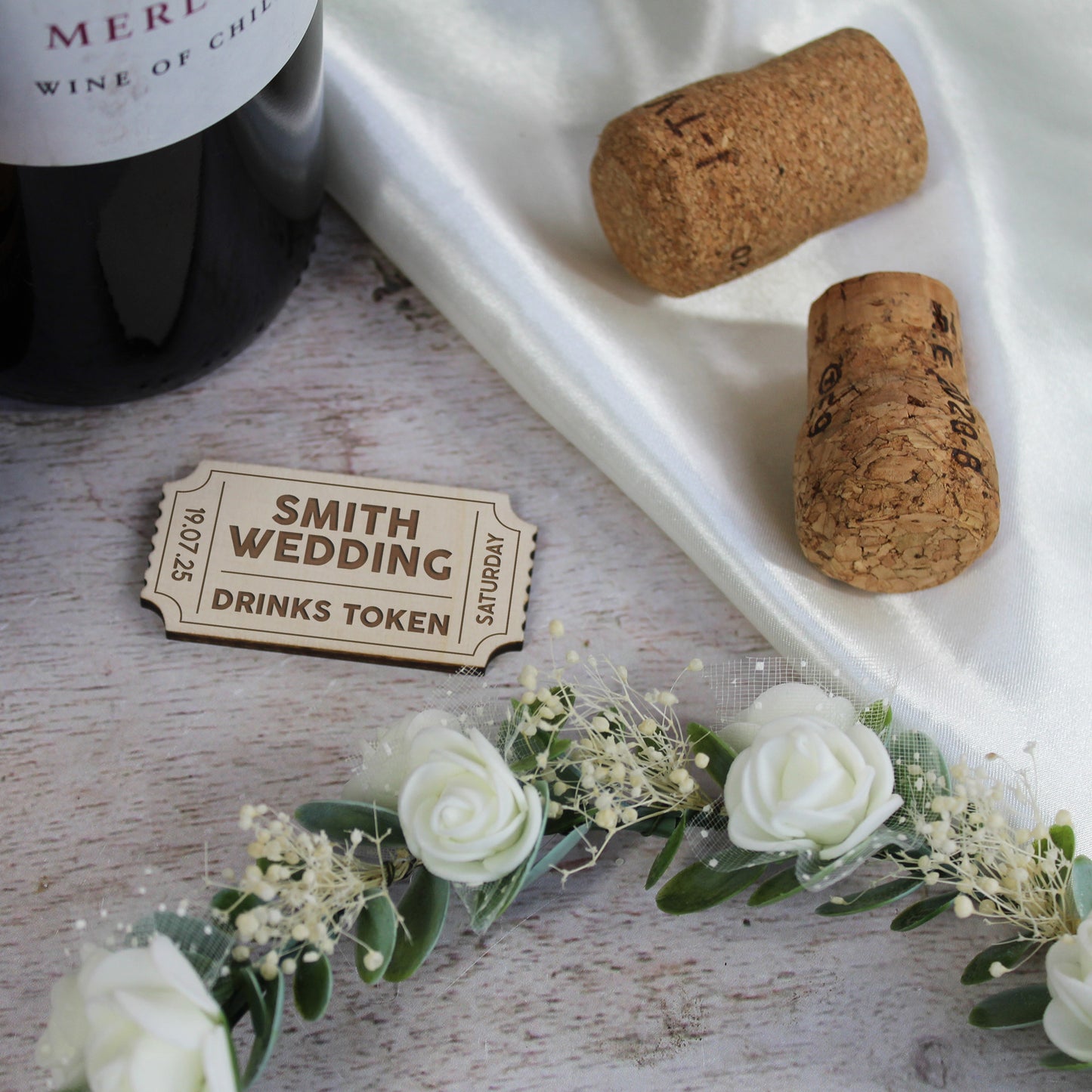 Personalised Wedding Drinks Tokens