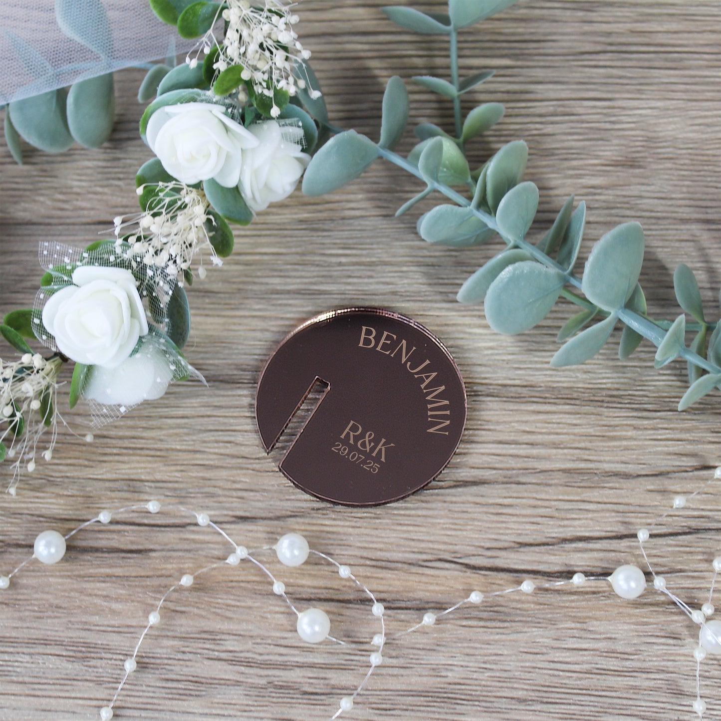 Personalised Acrylic Wedding Drink Toppers