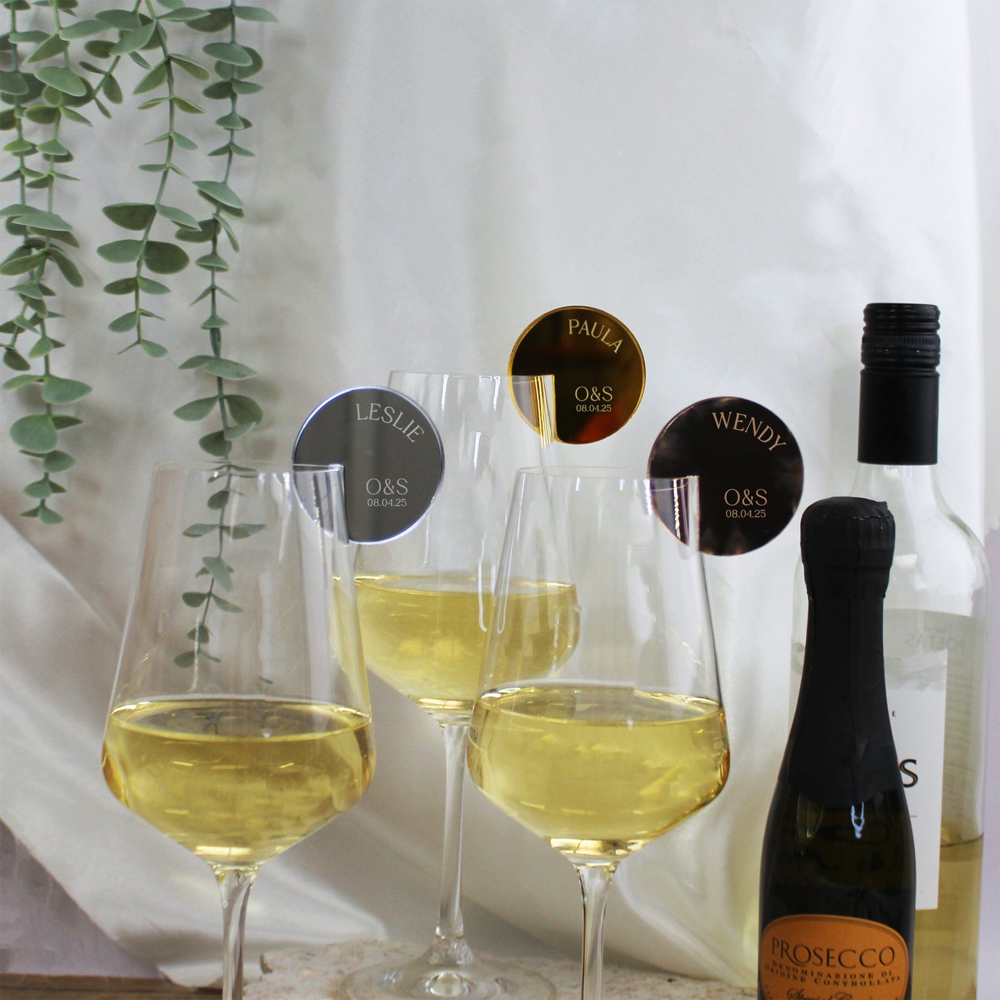 Personalised Acrylic Wedding Drink Toppers