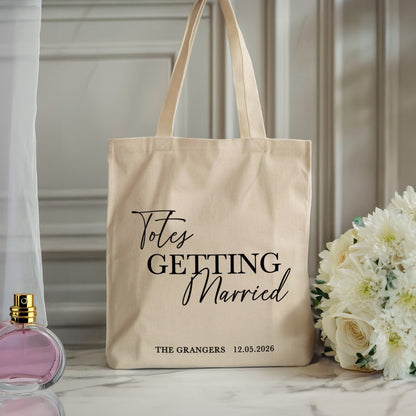 Personalised 'Totes Getting Married' Cotton Tote Bag