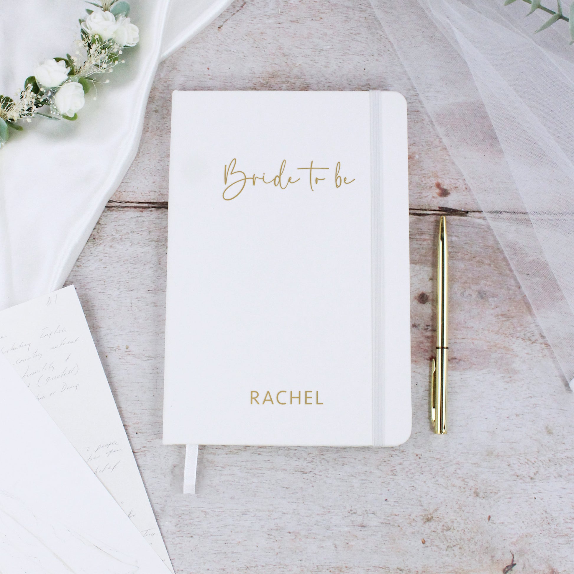 Personalised Bride to Be A5 Lined Wedding Planner