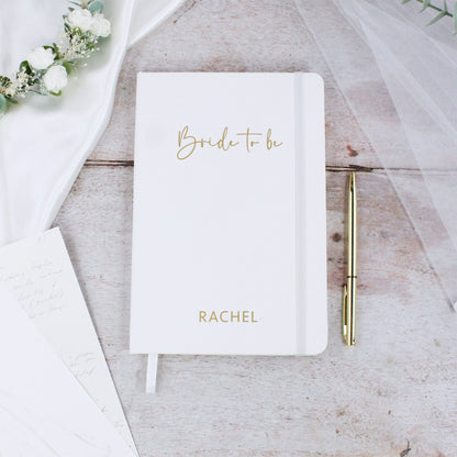 Personalised Bride to Be A5 Lined Wedding Planner