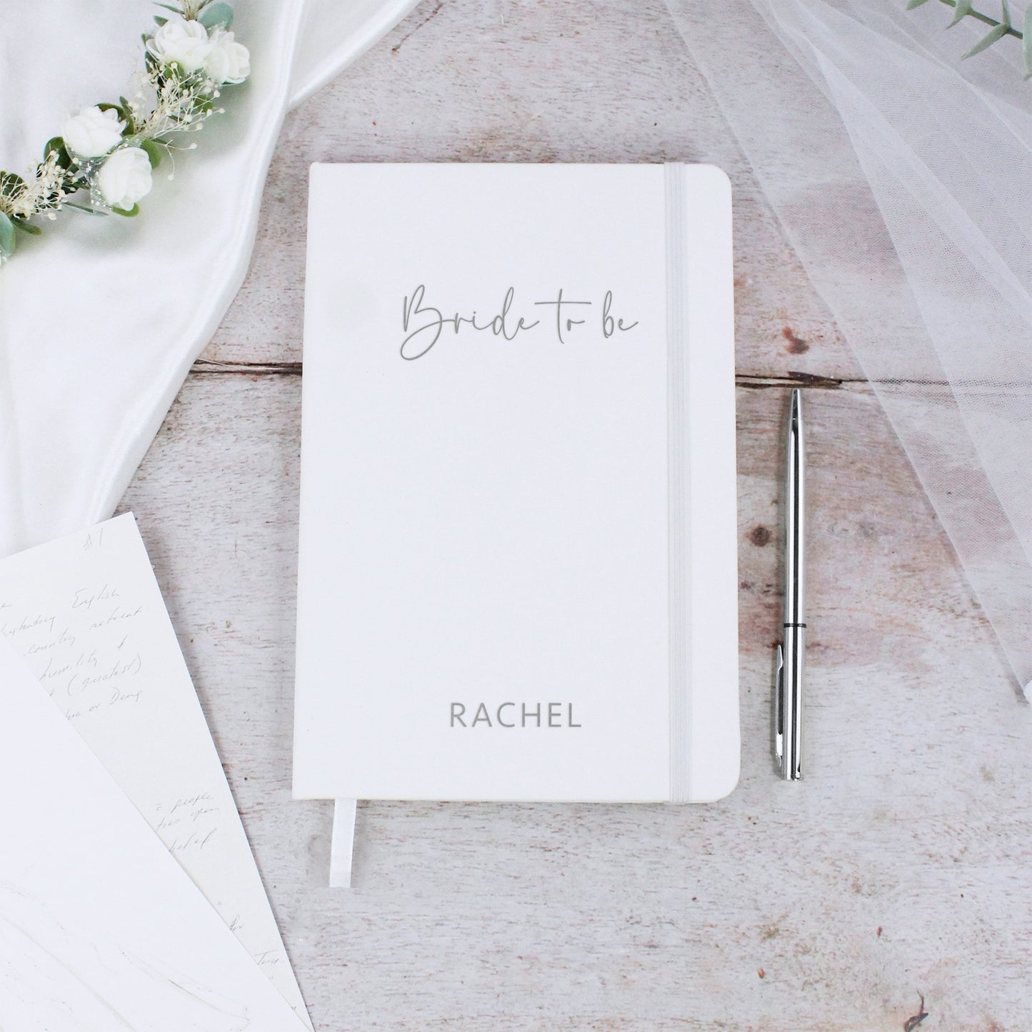 Personalised Bride to Be A5 Lined Wedding Planner