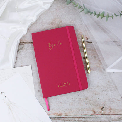 Personalised Bride to Be A5 Lined Wedding Planner
