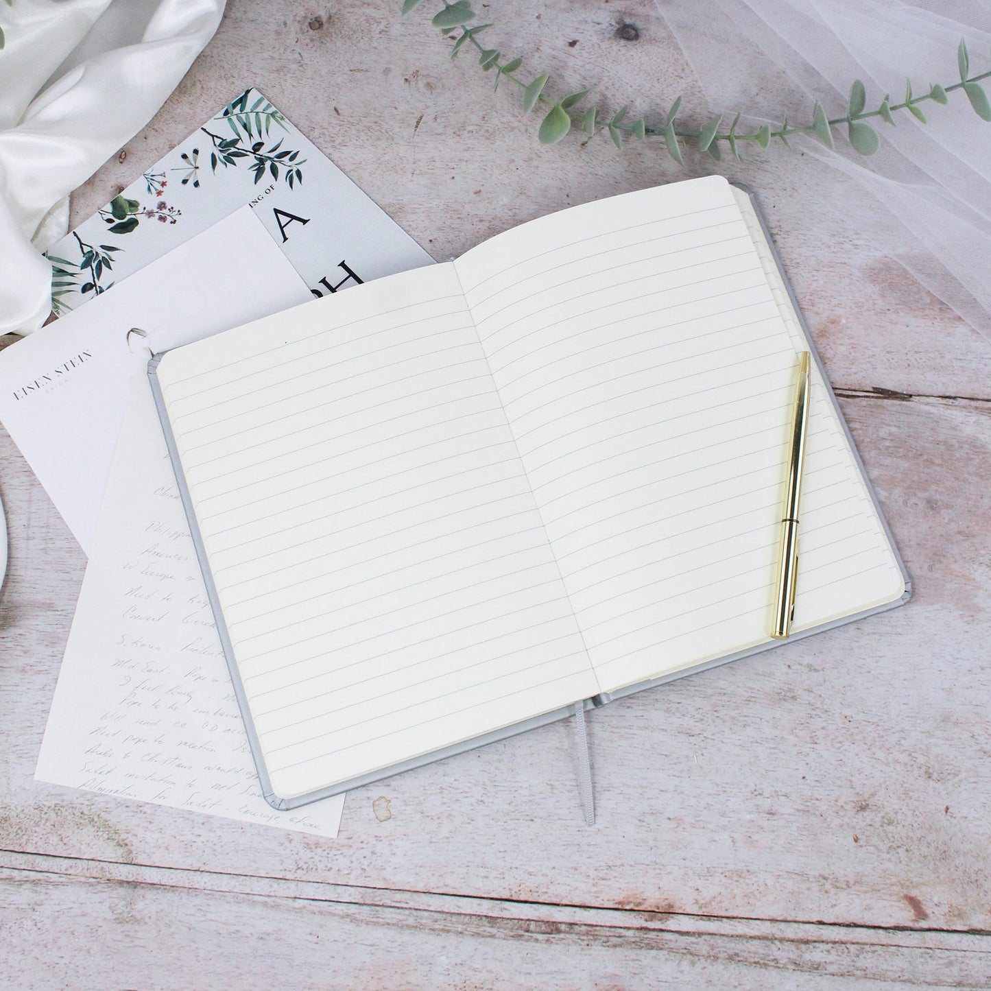 Personalised A5 Lined Wedding Notes Hardback Notebook