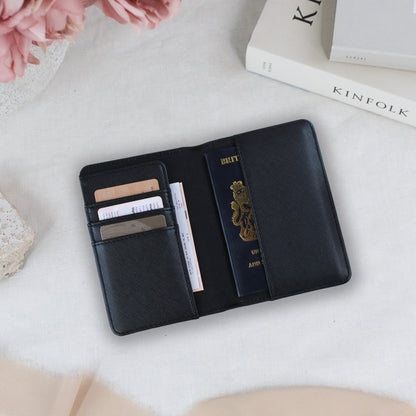 Personalised PU Leather Mr & Mrs Passport Holder & Luggage Tag Set