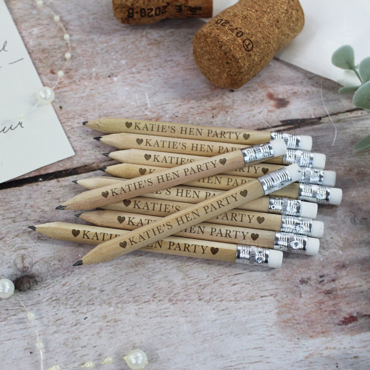 Personalised Miniture Hen Party Pencils