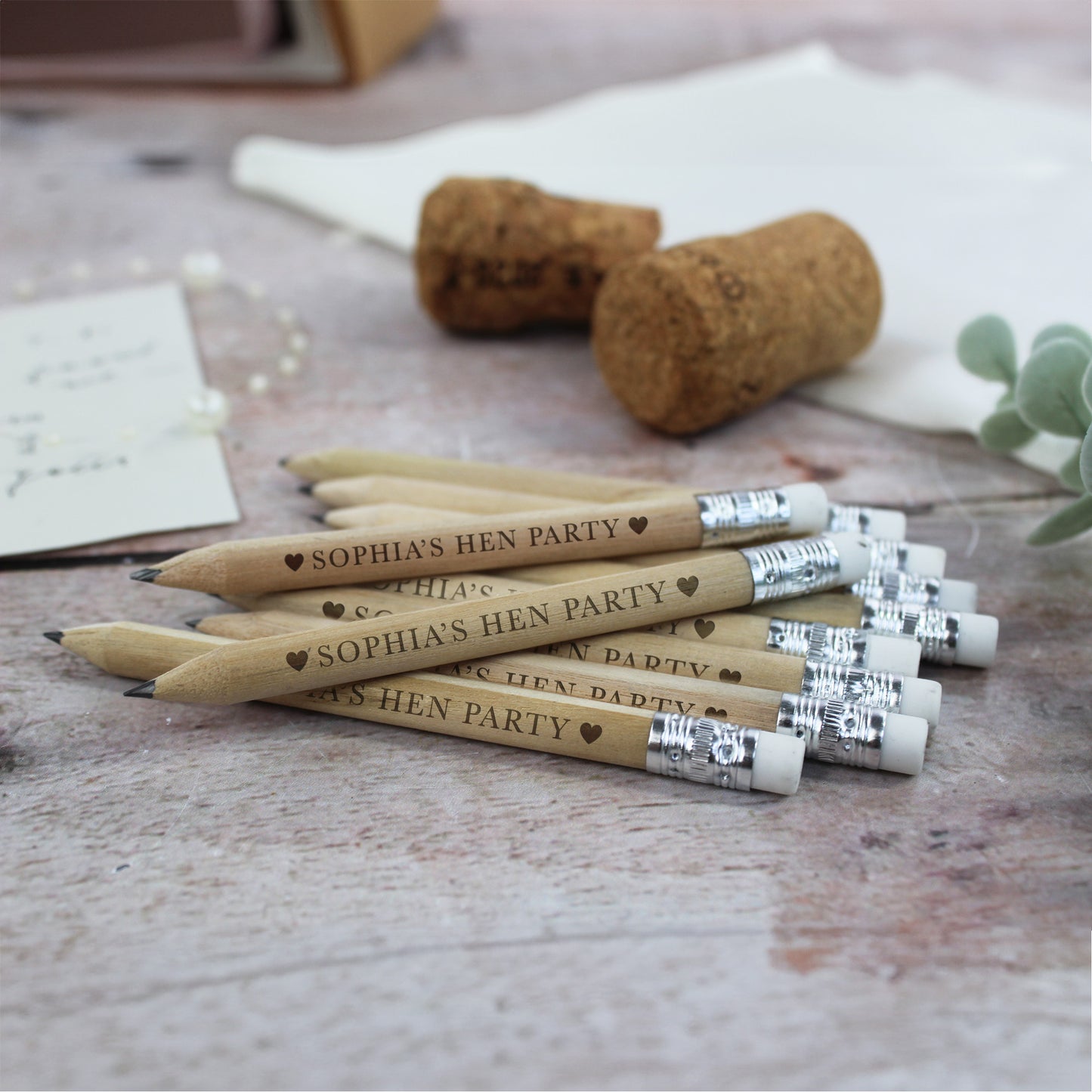 Personalised Miniture Hen Party Pencils