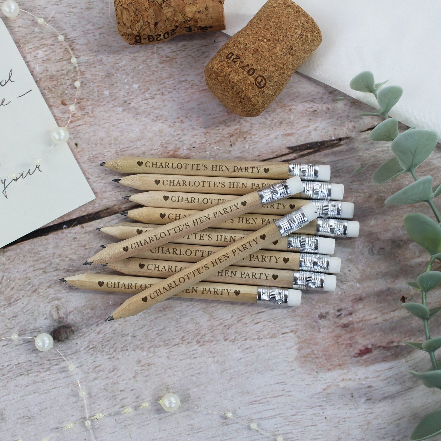 Personalised Miniture Hen Party Pencils