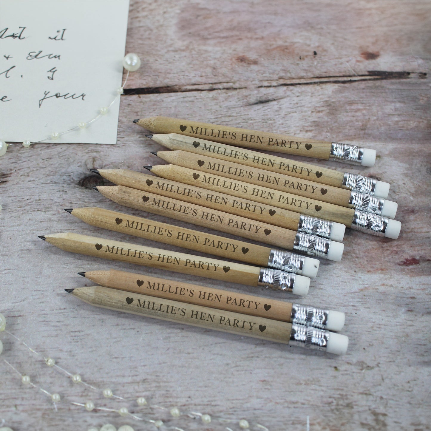 Personalised Miniture Hen Party Pencils