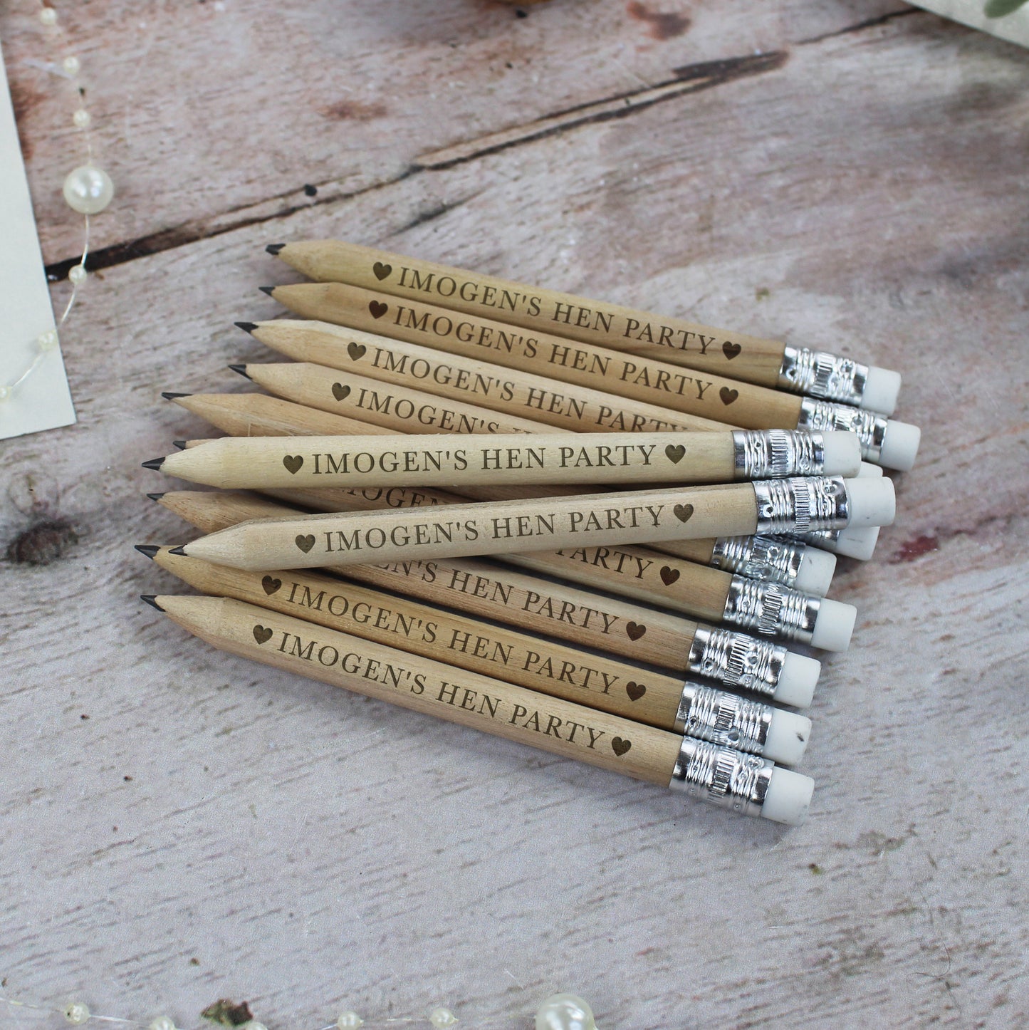 Personalised Miniture Hen Party Pencils