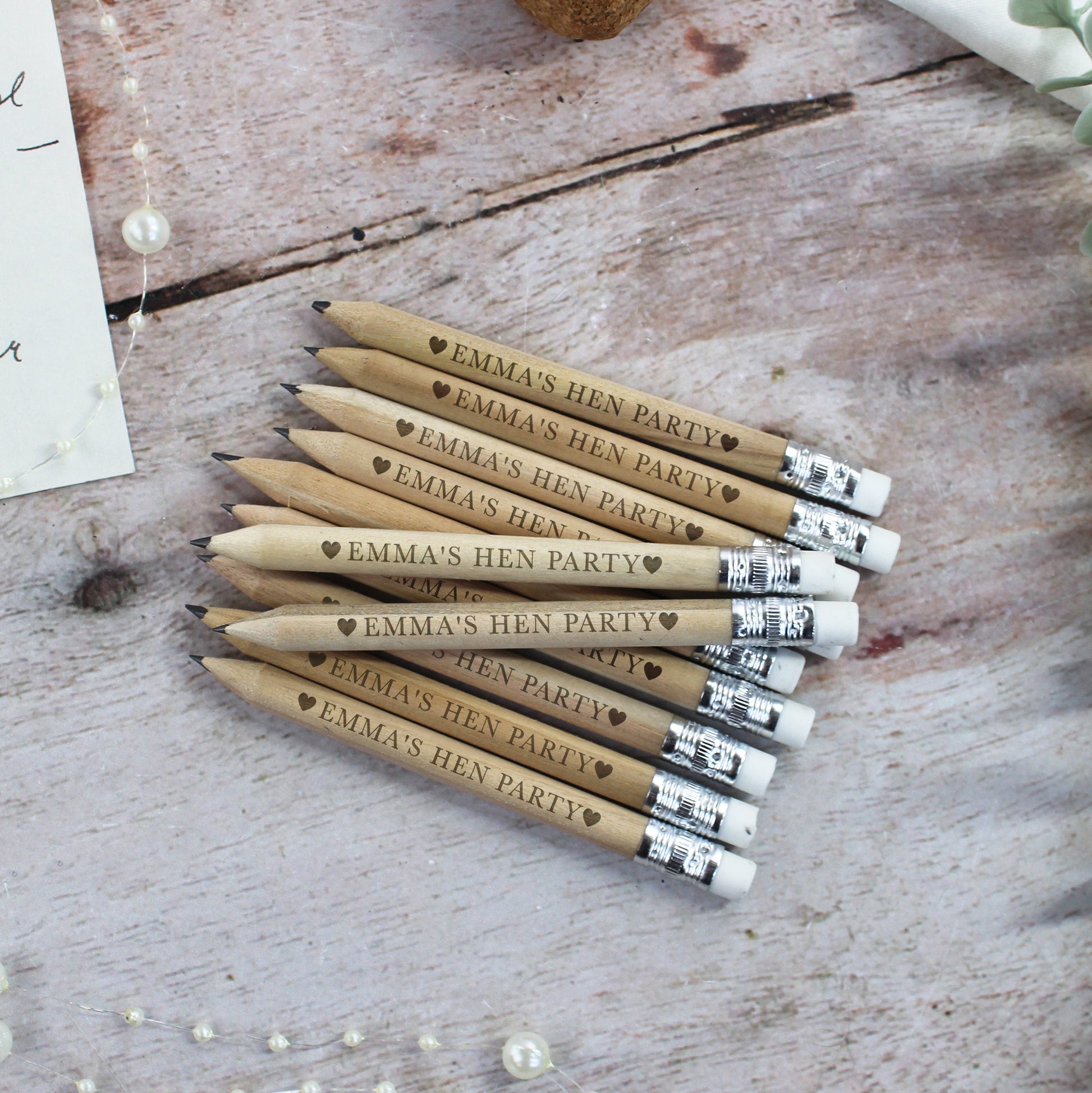 Personalised Miniture Hen Party Pencils