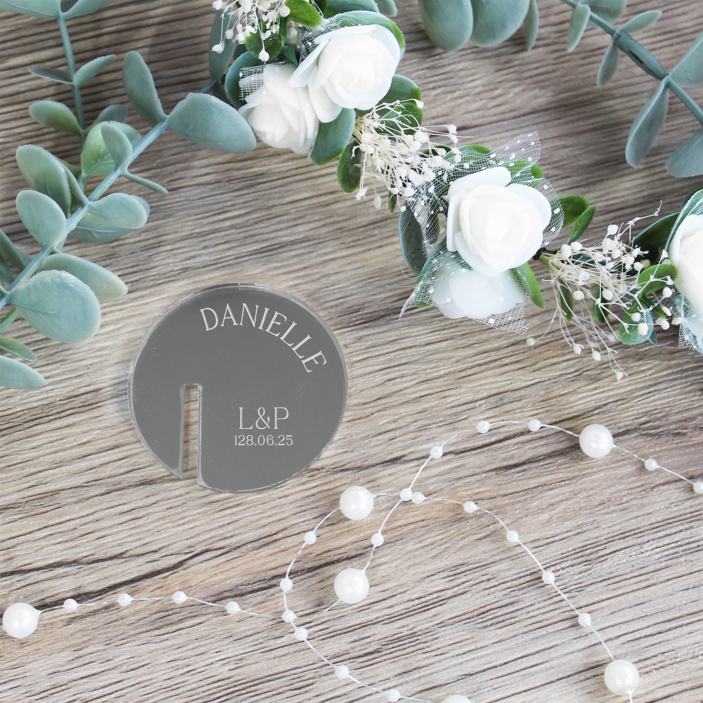 Personalised Acrylic Wedding Drink Toppers