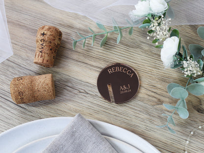 Personalised Acrylic Wedding Drink Toppers