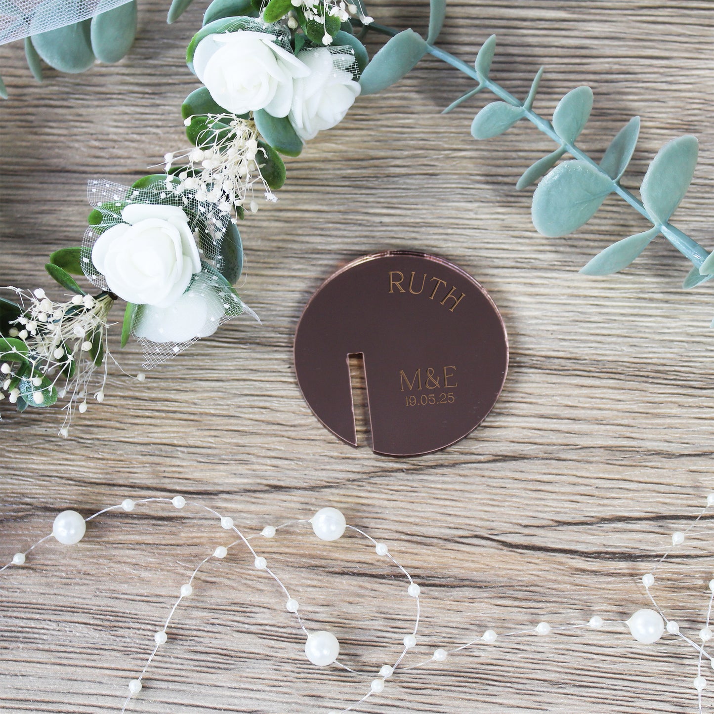 Personalised Acrylic Wedding Drink Toppers
