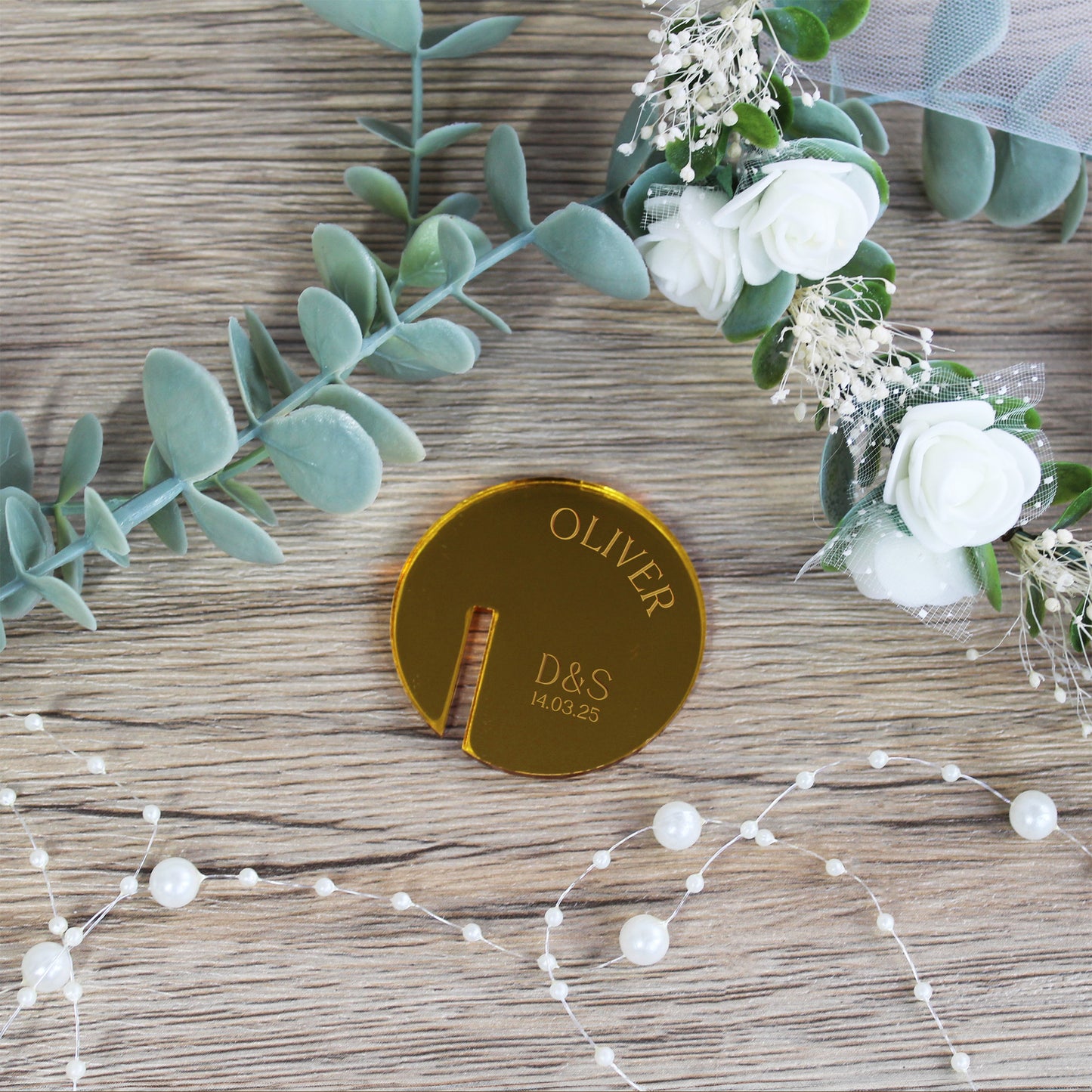 Personalised Acrylic Wedding Drink Toppers