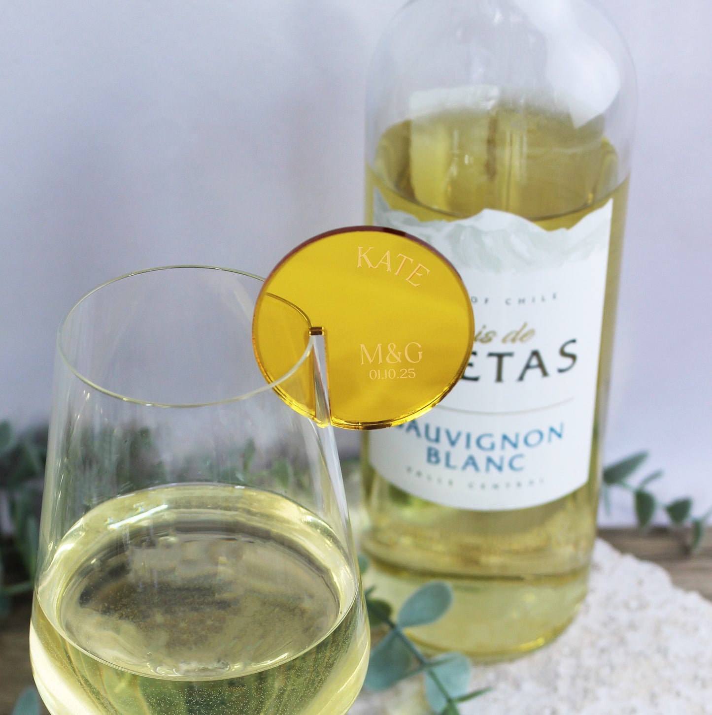 Personalised Acrylic Wedding Drink Toppers