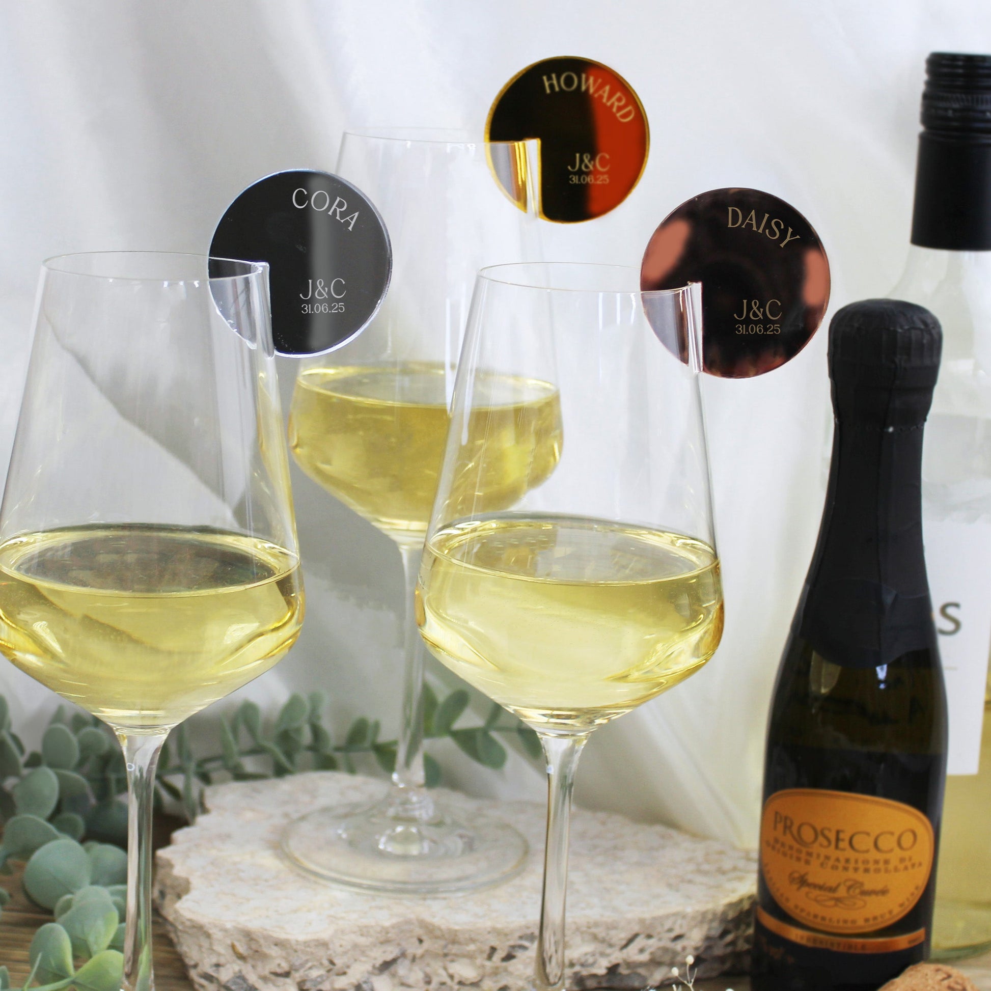 Personalised Acrylic Wedding Drink Toppers