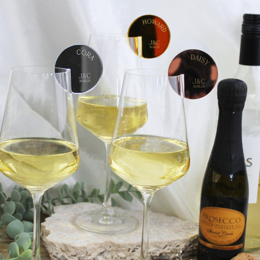Personalised Acrylic Wedding Drink Toppers