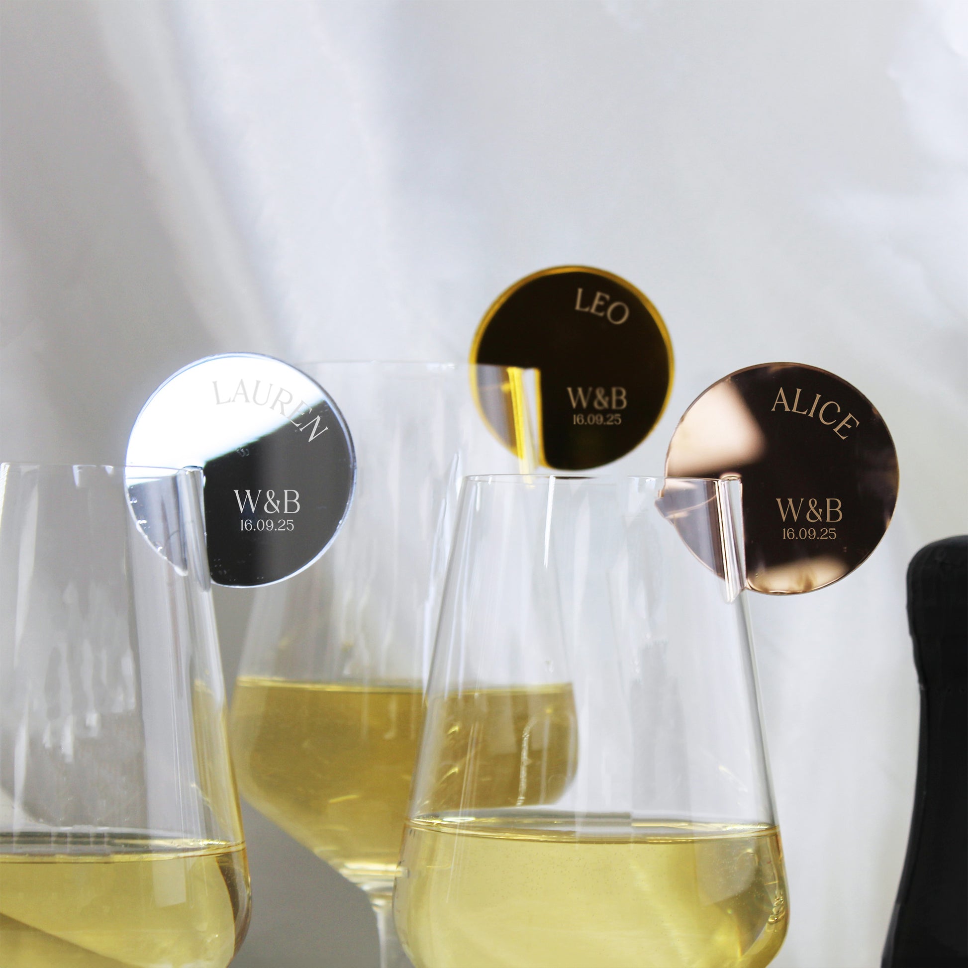 Personalised Acrylic Wedding Drink Toppers