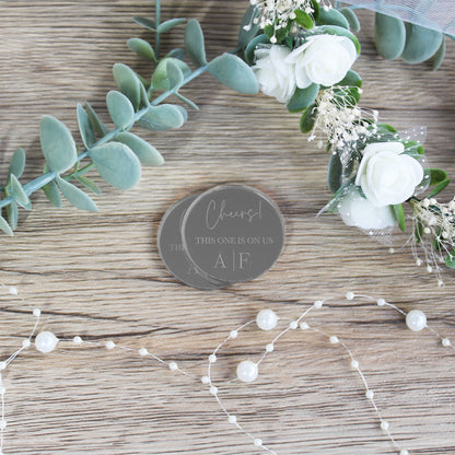 Personalised Acrylic Wedding Drink Tokens
