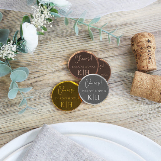 Personalised Acrylic Wedding Drink Tokens