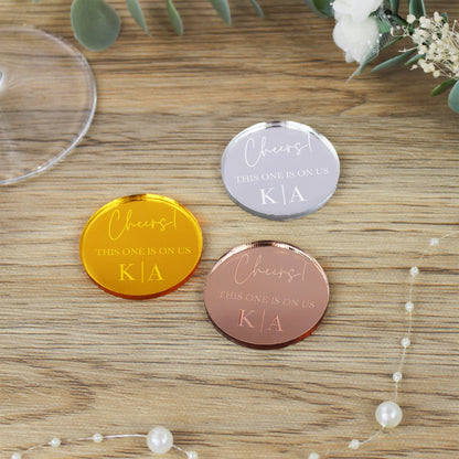 Personalised Acrylic Wedding Drink Tokens